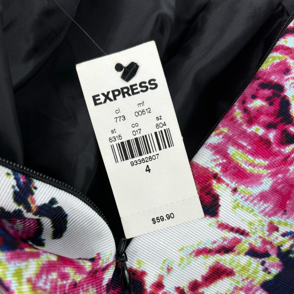 Floral A-line Tiered Full Mini Skirt Textured Grosgrain Fabric Lined w Pockets 4 - Picture 10 of 15